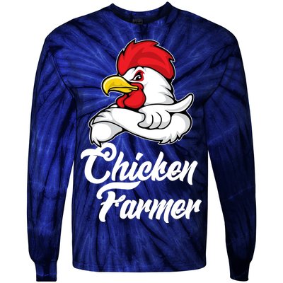 Chicken Farmer  Tie-Dye Long Sleeve Shirt