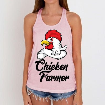 Chicken Farmer  Women's Knotted Racerback Tank