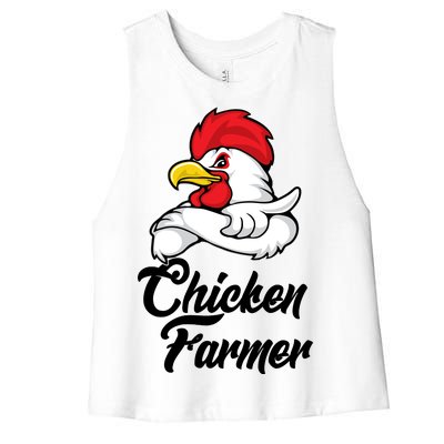 Chicken Farmer  Women's Racerback Cropped Tank