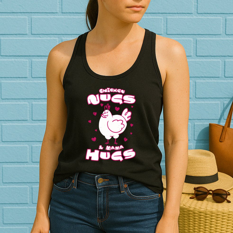 Chicken Nugs And Mama Hugs Womens Tank Top