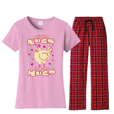 Chicken Nugs And Mama Hugs Women's Flannel Pajama Set