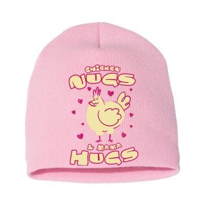 Chicken Nugs And Mama Hugs Short Acrylic Beanie