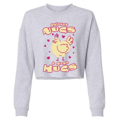 Chicken Nugs And Mama Hugs Cropped Pullover Crew