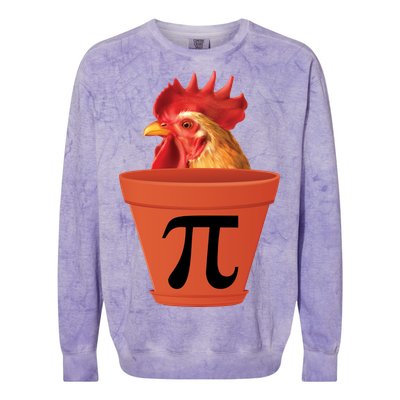 Chicken Pot Pie Funny Pi Colorblast Crewneck Sweatshirt