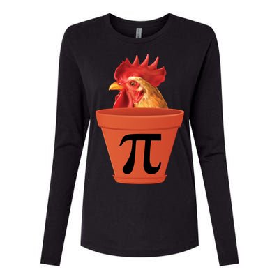 Chicken Pot Pie Funny Pi Womens Cotton Relaxed Long Sleeve T-Shirt