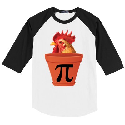 Chicken Pot Pie Funny Pi Baseball Sleeve Shirt