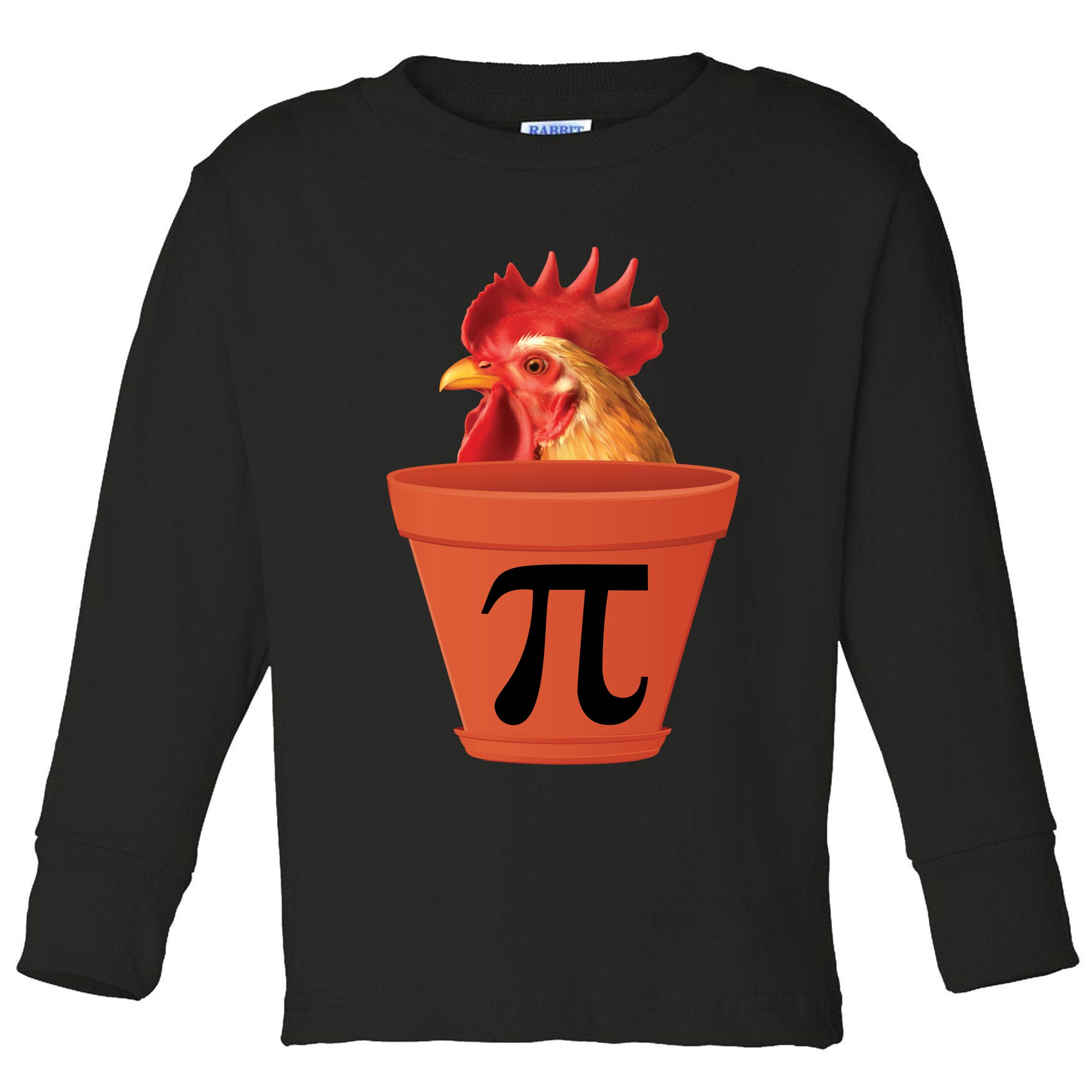 Chicken Pot Pie Funny Pi Toddler Long Sleeve Shirt