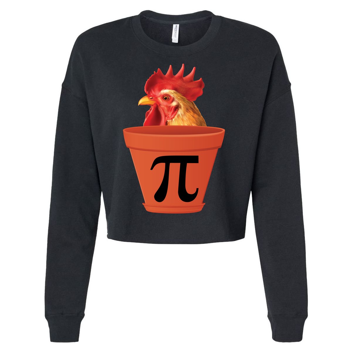 Chicken Pot Pie Funny Pi Cropped Pullover Crew