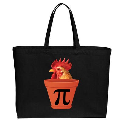 Chicken Pot Pie Funny Pi Cotton Canvas Jumbo Tote