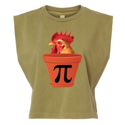 Chicken Pot Pie Funny Pi Garment-Dyed Women's Muscle Tee
