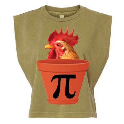 Chicken Pot Pie Funny Pi Garment-Dyed Women's Muscle Tee