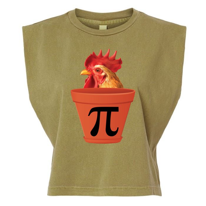 Chicken Pot Pie Funny Pi Garment-Dyed Women's Muscle Tee