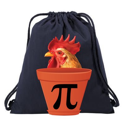 Chicken Pot Pie Funny Pi Drawstring Bag