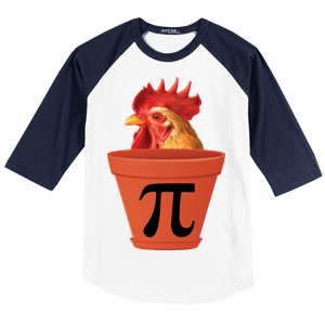 Chicken Pot Pie Funny Pi Baseball Sleeve Shirt