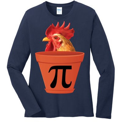 Chicken Pot Pie Funny Pi Ladies Long Sleeve Shirt