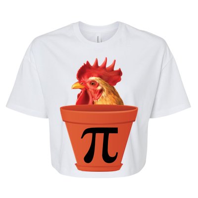 Chicken Pot Pie Funny Pi Bella+Canvas Jersey Crop Tee