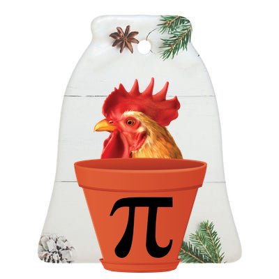 Chicken Pot Pie Funny Pi Ceramic Bell Ornament