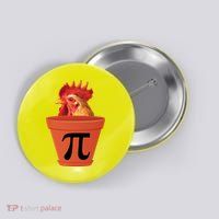 Chicken Pot Pie Funny Pi Button