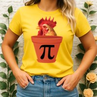 Chicken Pot Pie Funny Pi Womens T-Shirt
