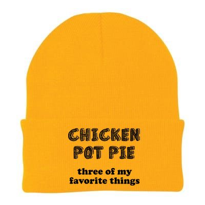 Chicken Pot Pie My Three Favorite Things Knit Cap Winter Beanie