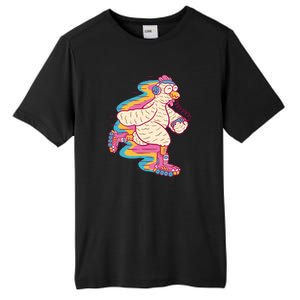 Chicken Roller Skating Tall Fusion ChromaSoft Performance T-Shirt