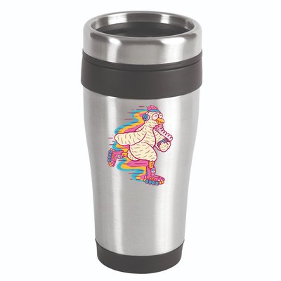 Chicken Roller Skating 16oz Travel Tumbler