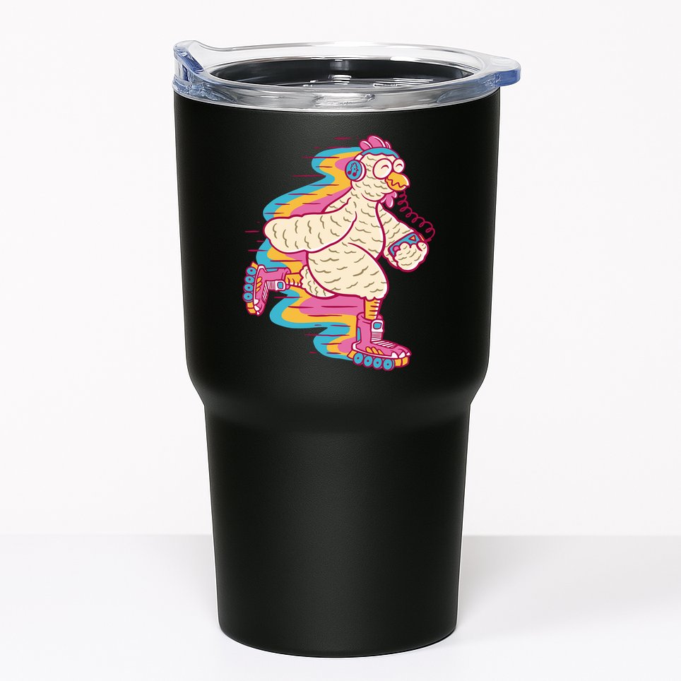 Chicken Roller Skating Tumbler