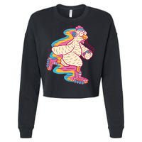 Chicken Roller Skating Cropped Pullover Crew