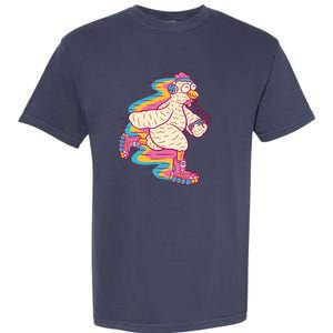 Chicken Roller Skating Garment-Dyed Heavyweight T-Shirt