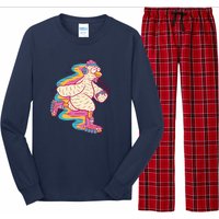 Chicken Roller Skating Long Sleeve Pajama Set