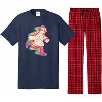 Chicken Roller Skating Pajama Set