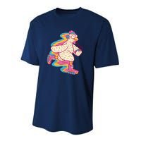 Chicken Roller Skating Performance Sprint T-Shirt