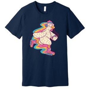 Chicken Roller Skating Premium T-Shirt