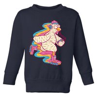 Chicken Roller Skating Toddler Sweatshirt