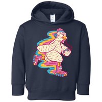 Chicken Roller Skating Toddler Hoodie