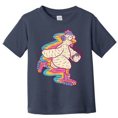 Chicken Roller Skating Toddler T-Shirt