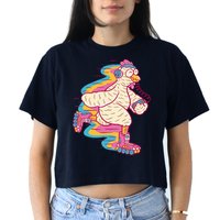 Chicken Roller Skating Crop Top