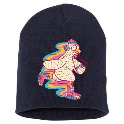 Chicken Roller Skating Short Acrylic Beanie