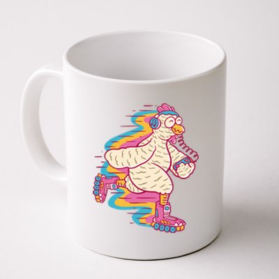 Chicken Roller Skating Coffee Mug