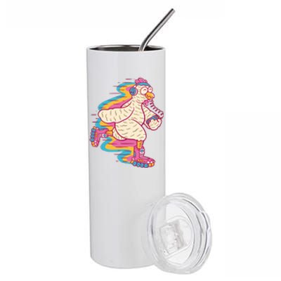 Chicken Roller Skating Stainless Steel Tumbler