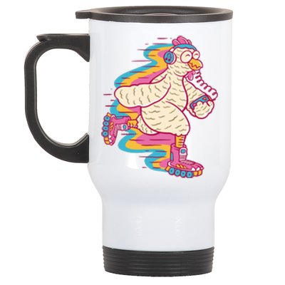 Chicken Roller Skating Stainless Steel Travel Mug