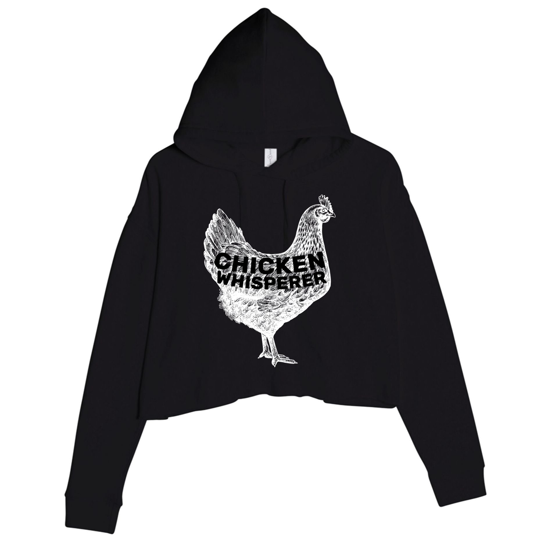 Chicken Whisperer Crop Fleece Hoodie