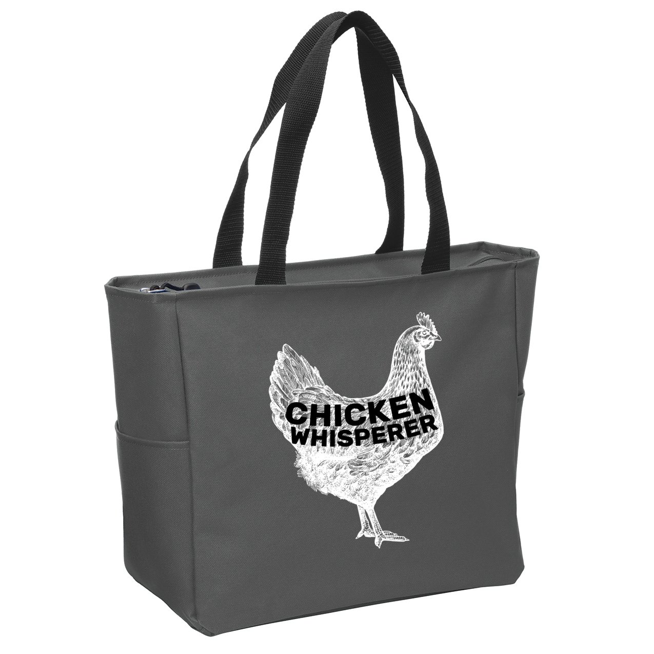 Chicken Whisperer Zip Tote Bag