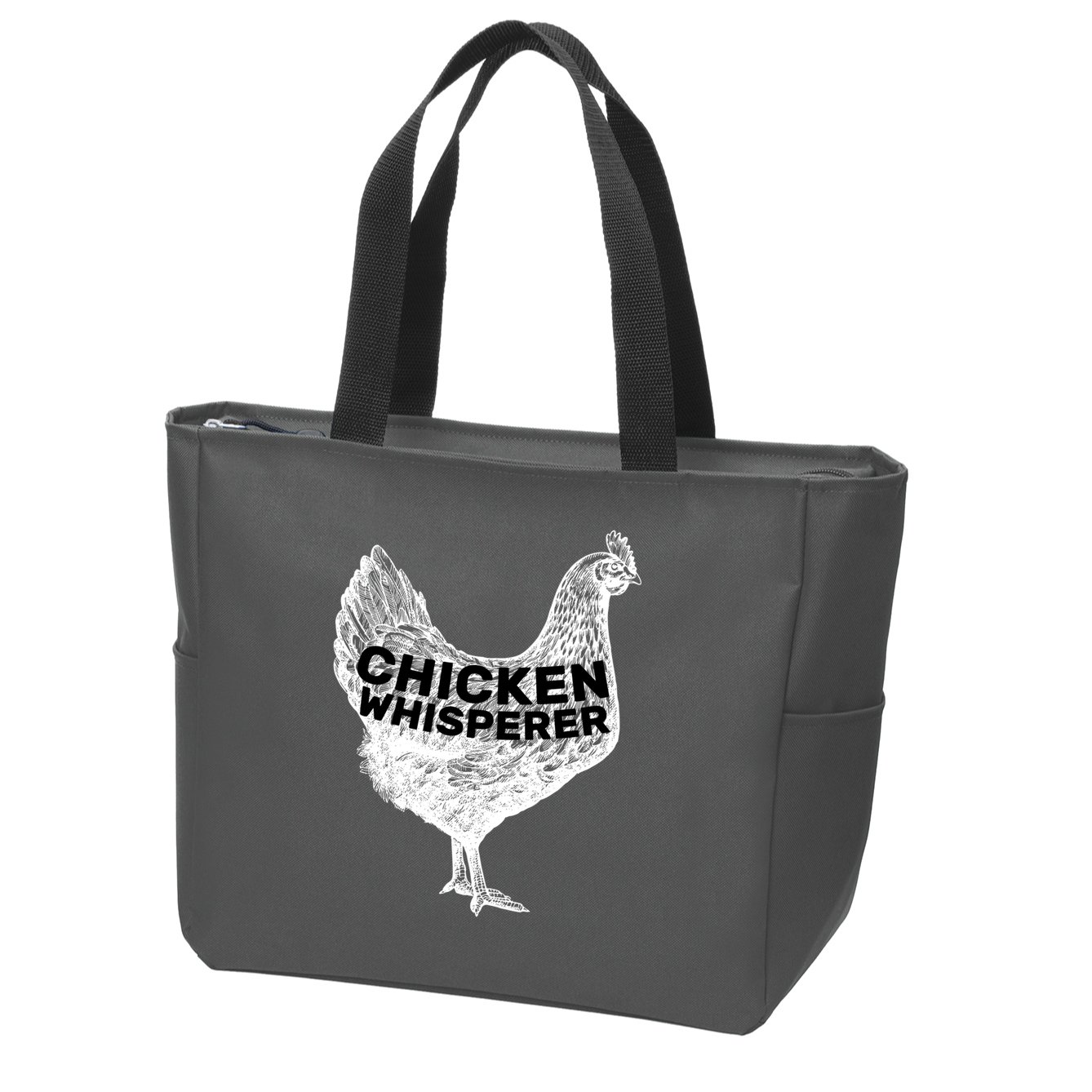 Chicken Whisperer Zip Tote Bag