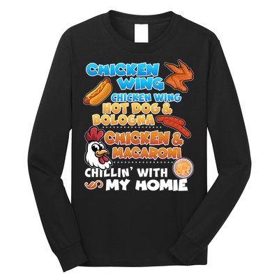 Chicken Wing Hot Dog Bologna Macaroni Homie Long Sleeve Shirt