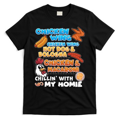 Chicken Wing Hot Dog Bologna Macaroni Homie T-Shirt