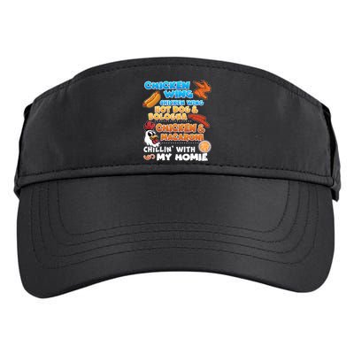 Chicken Wing Hot Dog Bologna Macaroni Homie Adult Drive Performance Visor