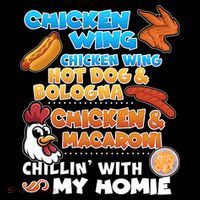 Chicken Wing Hot Dog Bologna Macaroni Homie Baby Bodysuit