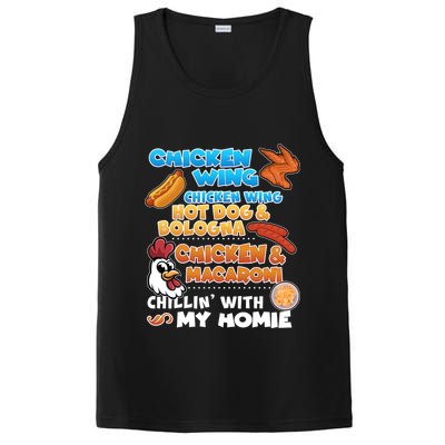 Chicken Wing Hot Dog Bologna Macaroni Homie PosiCharge Competitor Tank