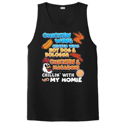 Chicken Wing Hot Dog Bologna Macaroni Homie PosiCharge Competitor Tank